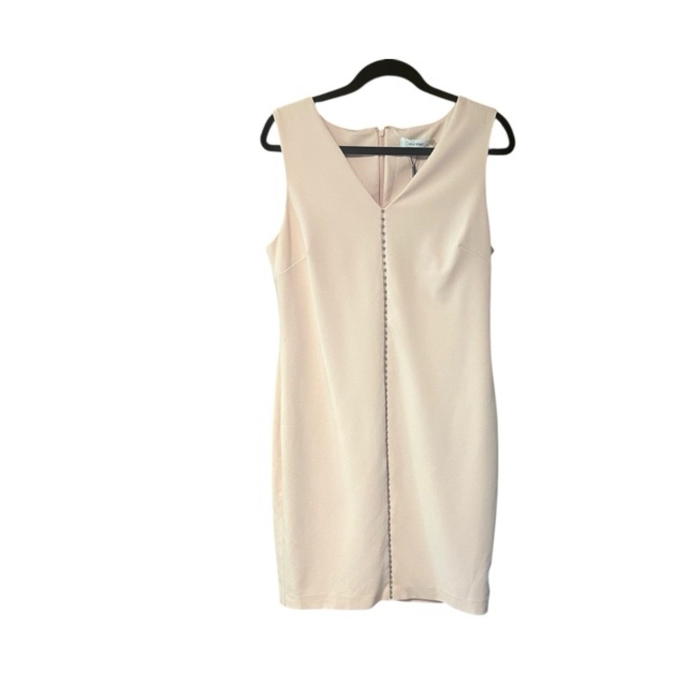 Calvin Klein V Neck Beaded‎ Sheath Dress NWT